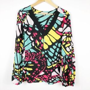 Gibson Latimer Butterfly Wing Top Sz M